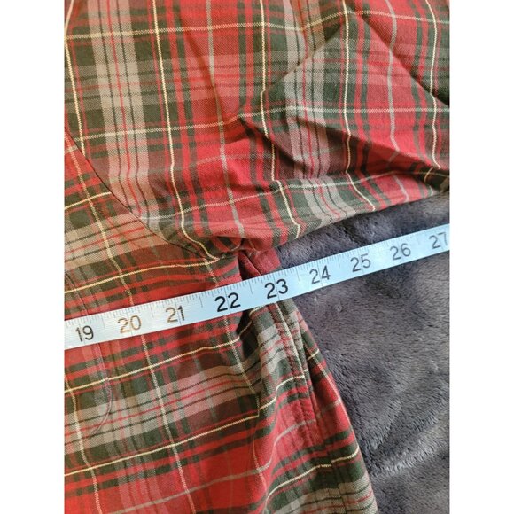 Cremeieux Classics Red & Green Plaid Long Sleeve Button-Down Shirt LT - Picture 4 of 6
